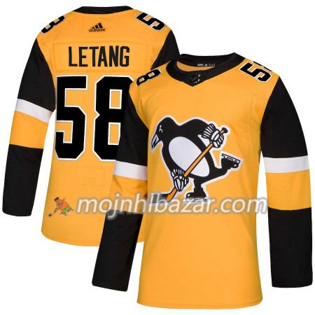 Dresovi Pittsburgh Penguins Kris Letang 58 Adidas 2018-2019 Alternate Authentic - Muške